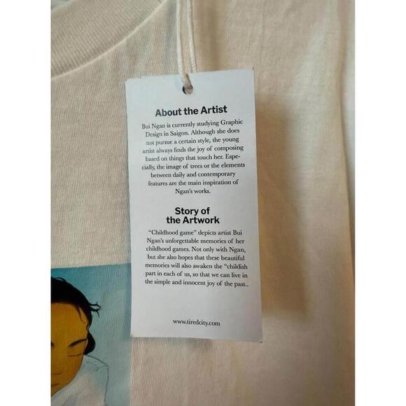 TiredCity Unisex Classic Fit Graphic T-Shirt with Childhood Game Artwork - Picture 2 of 5